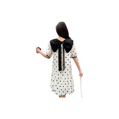 Emodues Short-Sleeved Dresses Women's White