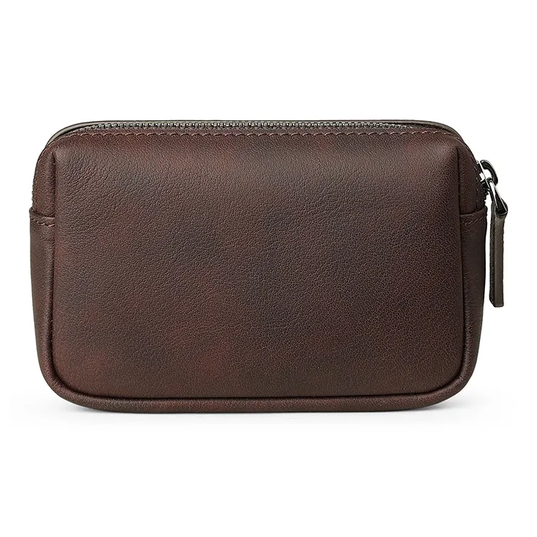 Jeep Top Grain Cow Leather Key Pouch Card Holder Coin Purse Regular Unisex Coffee/Black/Gray Green/Green-3