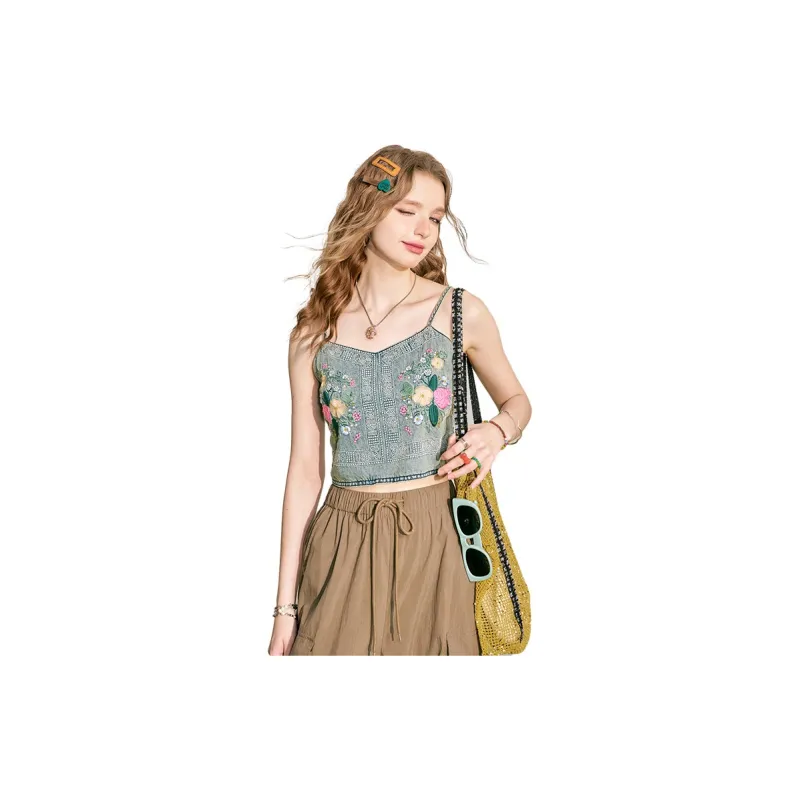 ELF SACK Camisoles Women's Distressed Denim-1