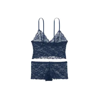 Victoria's Secret PINK VICTORIA'S SECRET Lace Cami & Shortie Set/Blue Underwear Set Women's Blue
