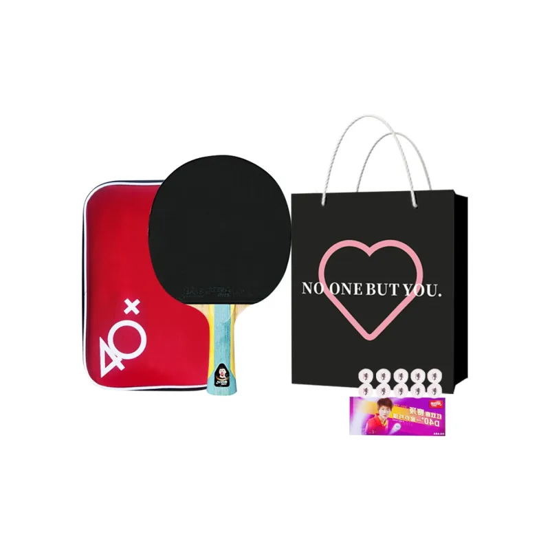 DHS Ping Pong Paddles Unisex Pure Wood Red/Black-16