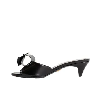 PRADA Rubber Sole Slide Slippers Women's Black