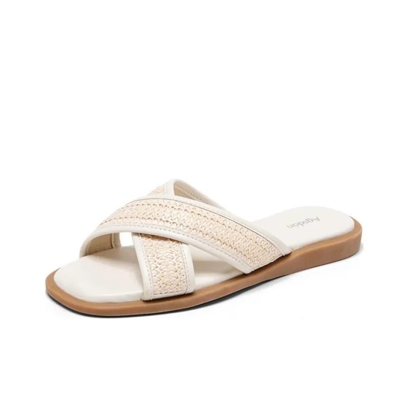 AGSDON Quiet Slide Slippers 1.5cm Women's-5