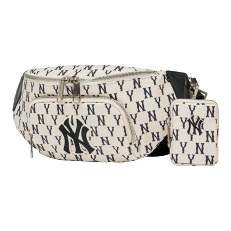 MLB Monogram Collection Polyester Combo Bag Fanny Pack Regular Unisex Black White-1