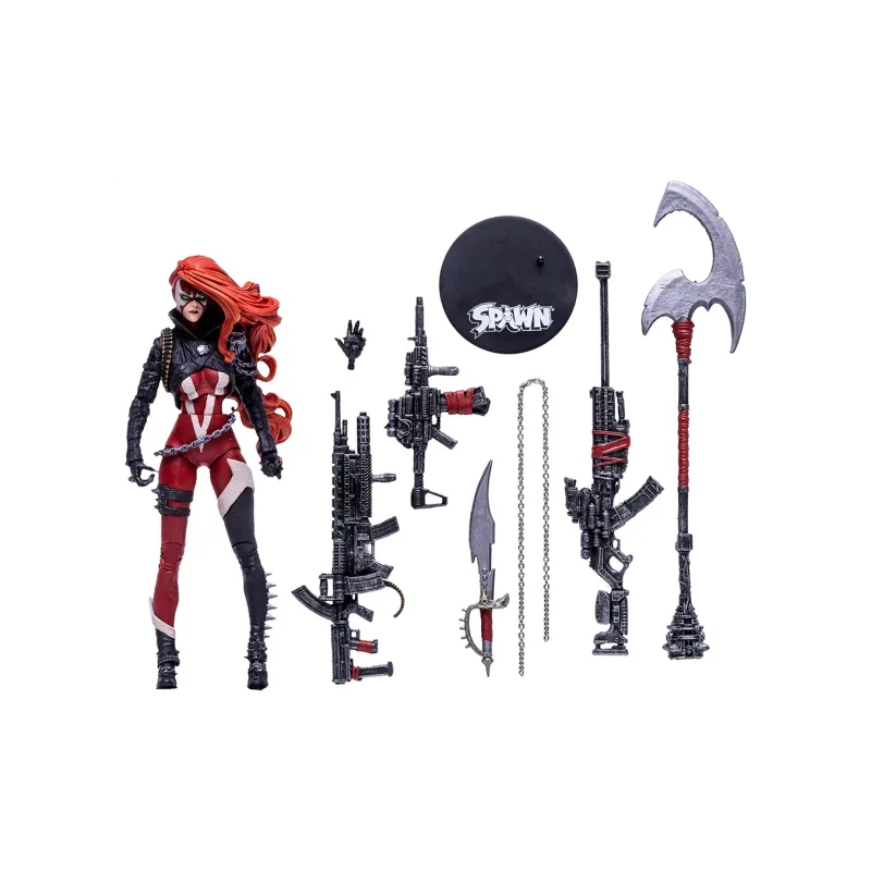 McFARLANE Spawn Second Wave Mechanical Gorilla Female Spawn Dark Redeemer Soul Lasher Gatling Denim Action Figures-21