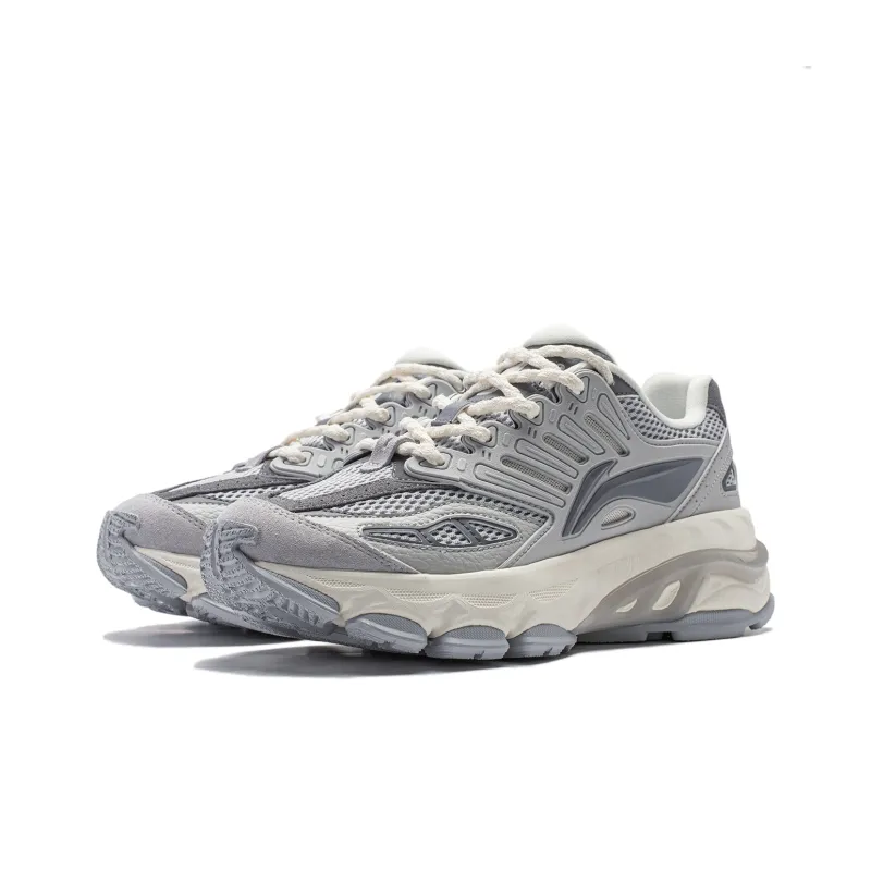 LiNing Twenty Mountains Cushioning Anti-Slip And Wear-Resistant Low-Top Casual Shoes Men's Gray Gravel-2
