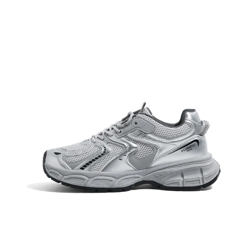 HUANQIU Shock Absorbers Slip Resistant Breathable Low Top Chunky Sneakers Men's-6