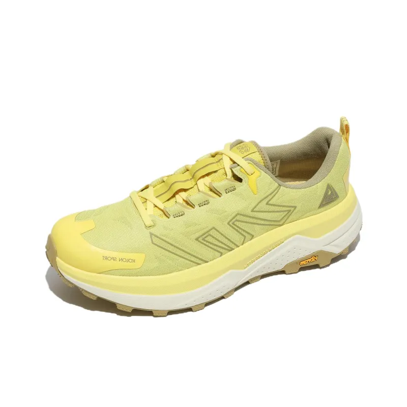 KOLON SPORT Anti Slip Wear Resistant Low Top Running Shoes Unisex Yellow White-0