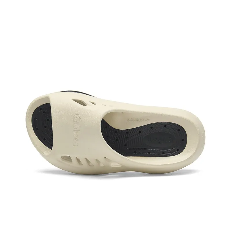 Cabbeen EVA Cut-Out Quick Dry Slide Slippers Men's White-8