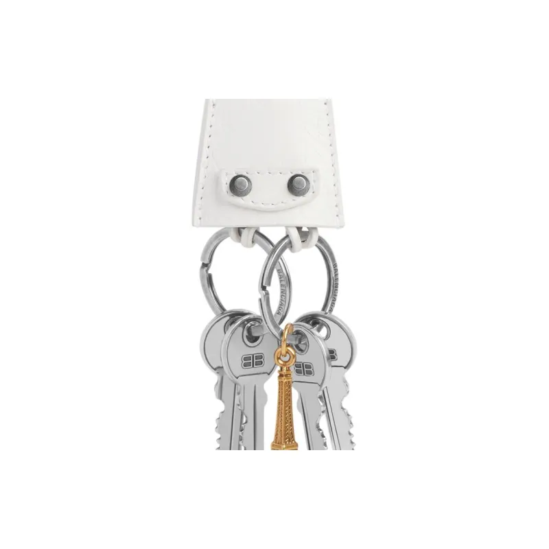 Balenciaga Sheepskin Pendant Bag Accessories Women's White-2