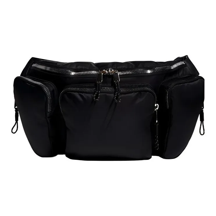 Adidas IVY PARK Beyoncé Collaboration Nylon One Shoulder Crossbody Fanny Pack Extra Large Unisex Black-0