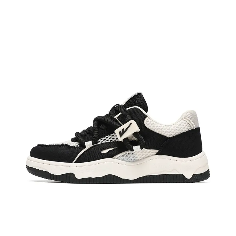 Warrior Denim Puffy Shoes Breathable Low-Top Skateboard Shoes Unisex-7