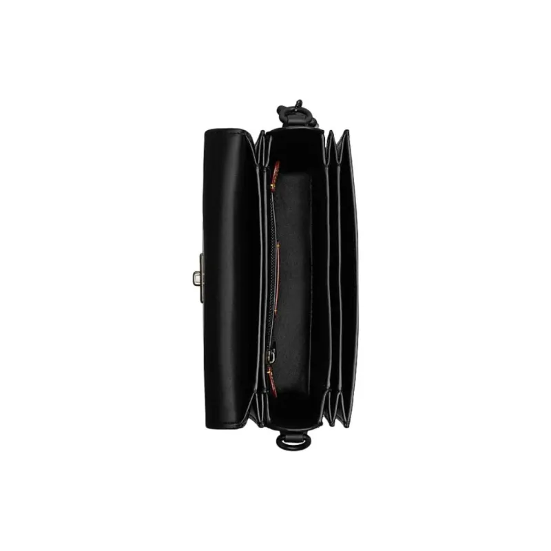 COACH Rogue Cow Leather Shoulder Bag, Crossbody Bag, Handbag Trumpets Women's Black-2