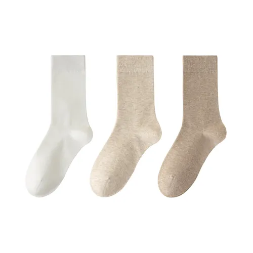 XXLLG Spring And Fall Mid Calf Socks Women's 3 Pack