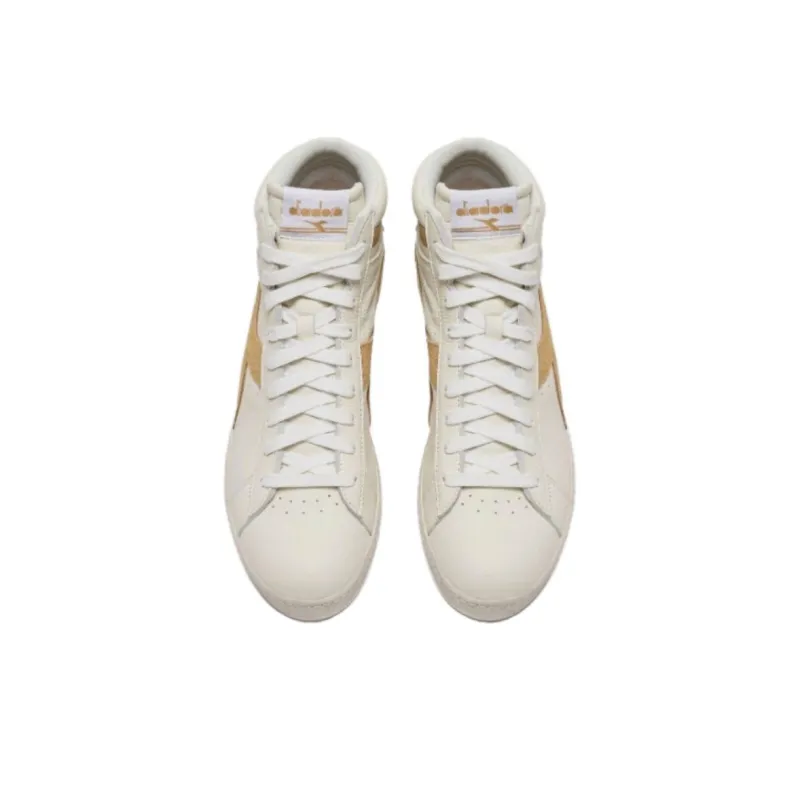 diadora Game L High Waxed Suede Pop 'White Calendula'-2