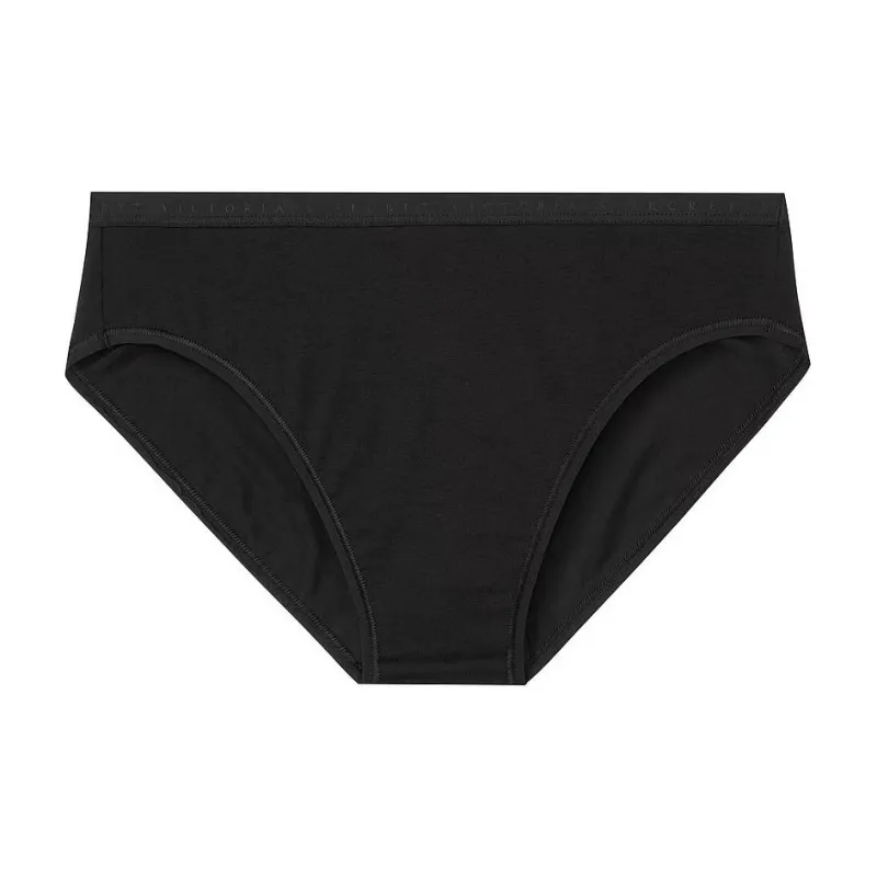 Victoria's Secret Stretch Cotton High-Leg Brief Panty/Black Underpants Women's 1 Pack Black-0