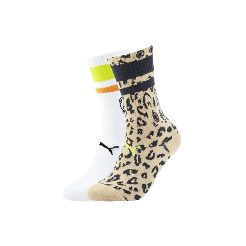 PUMA 2P APAC Mid-Calf Socks Unisex 2 Pack Brown