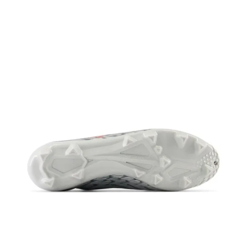 New Balance Furon V7 HG Hard Ground Anti Slip Wear Resistant Soccer Shoes Unisex White-3