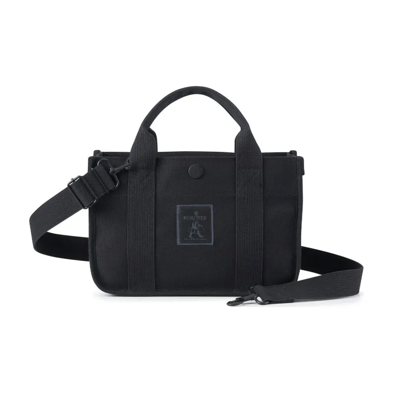 PORTER Canvas One Shoulder Crossbody Canvas Bag Handbag Unisex Black-0