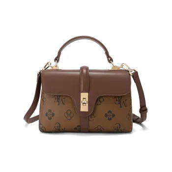 MEXICAN PVC Handbag, Shoulder Bag, Crossbody Bag Regular Women's Dark Brown/Khaki