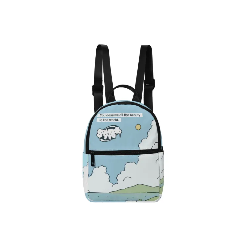 Soundbyte Polyester Backpack Laptop Bag Mini Unisex Blue-0