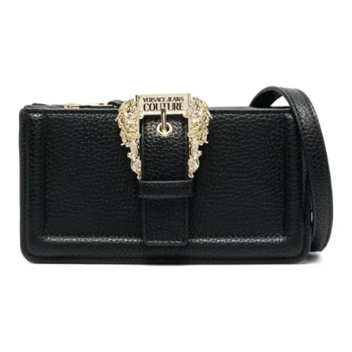 VERSACE JEANS COUTURE Polyester Shoulder Bag Crossbody Bag Women's Black