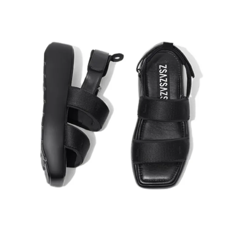 ZSAZSAZSU Beach Sandals Women's Black-2