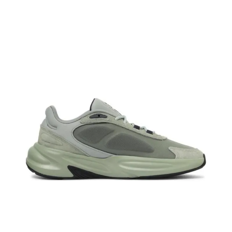 Adidas Cloudfoam Abozelle Anti-Slip Wear-Resistant Low-Top Casual Shoes Men's Gray Green-1
