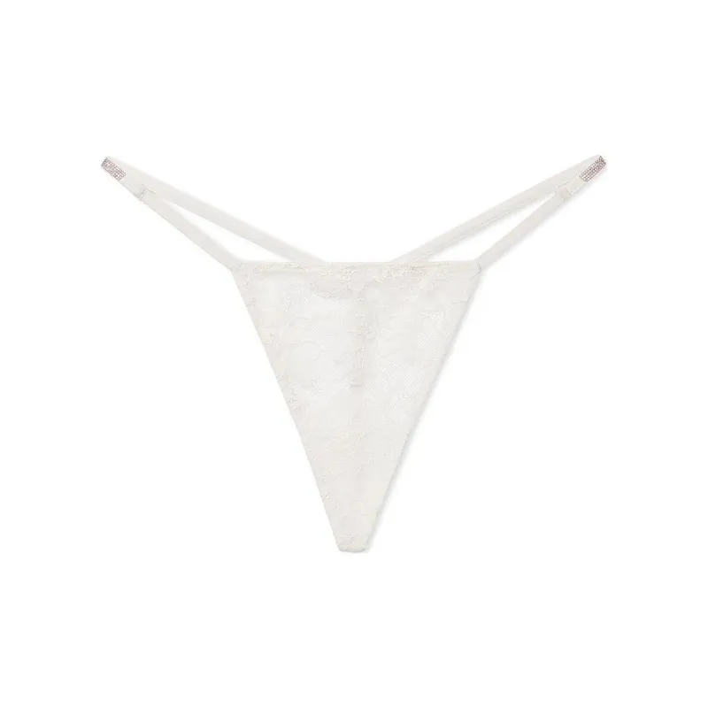 Victoria's Secret PINK VERY SEXY Shine Strap Lace V Sg Panty/CW Underpants Women's 1 Pack White-0