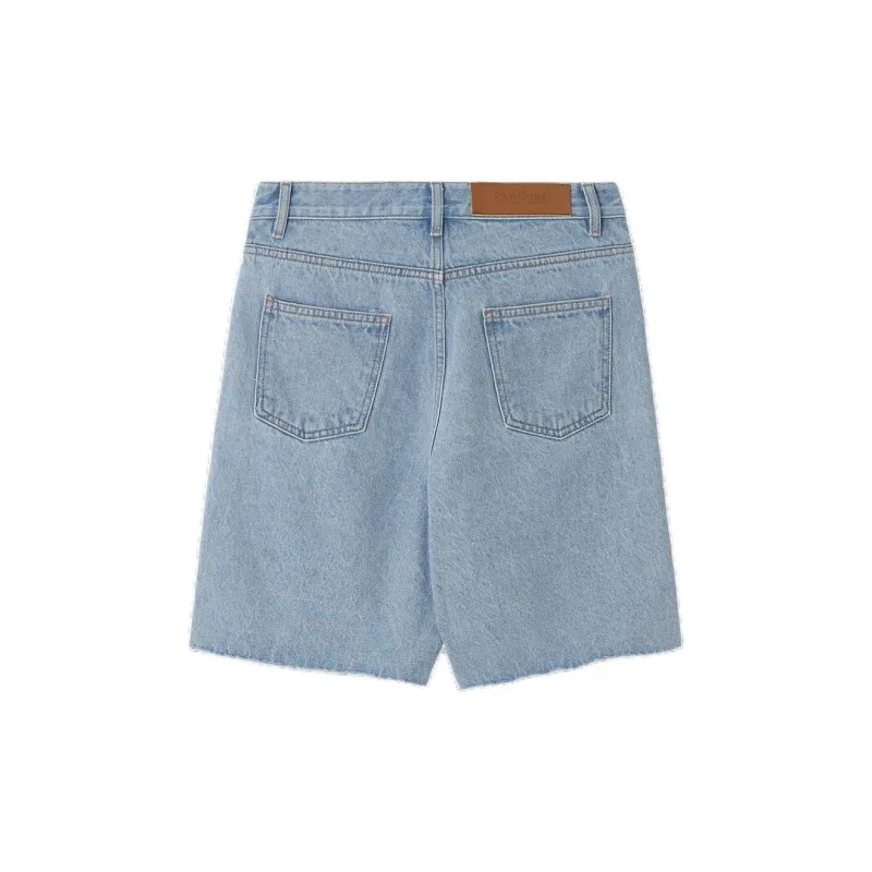 KIMHEKIM SS24 PEARL EMBELLISHED DESTROYED SHORTS Denim Shorts Women's SKY BLUE/Sky Blue-1