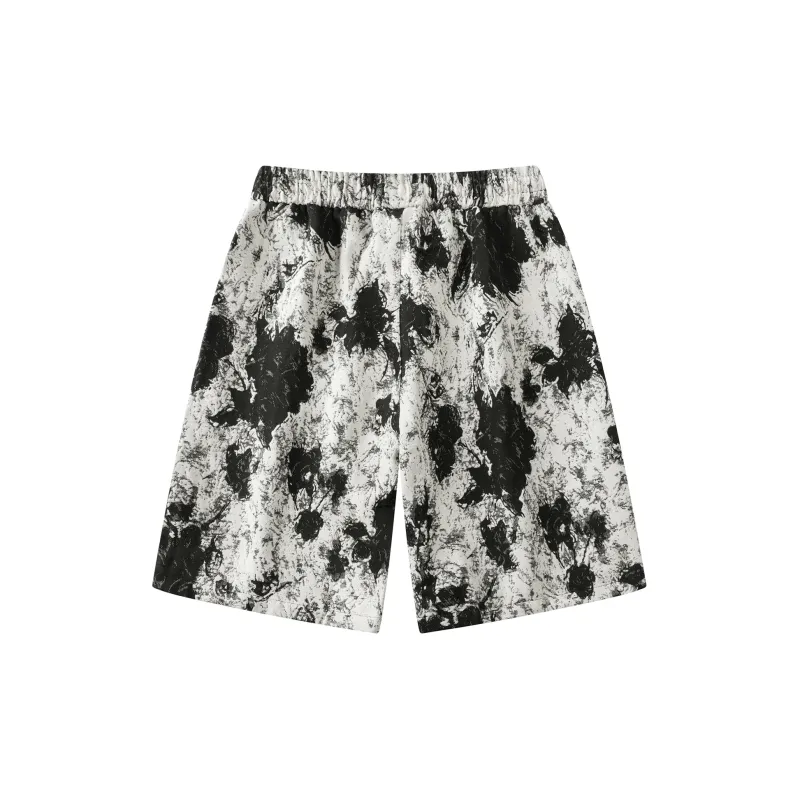 LA'T.WEEKEND Casual Shorts Unisex Butterfly Love Flower-1