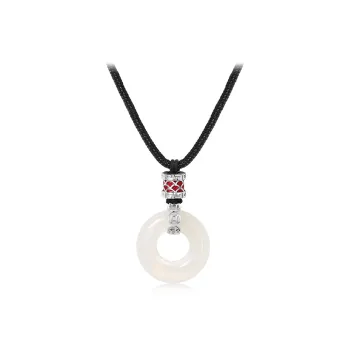 Bermuda Eyes Chalcedony Jade Necklaces Unisex