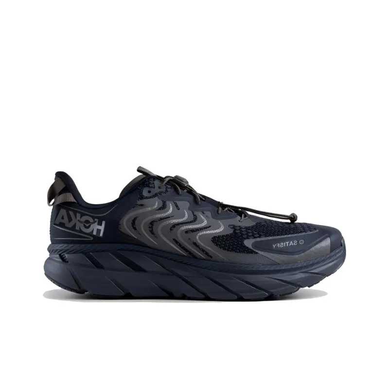 Satisfy x HOKA ONE ONE Cushioned Slip Resistant Low Top Casual Running Shoes Men's Black-1
