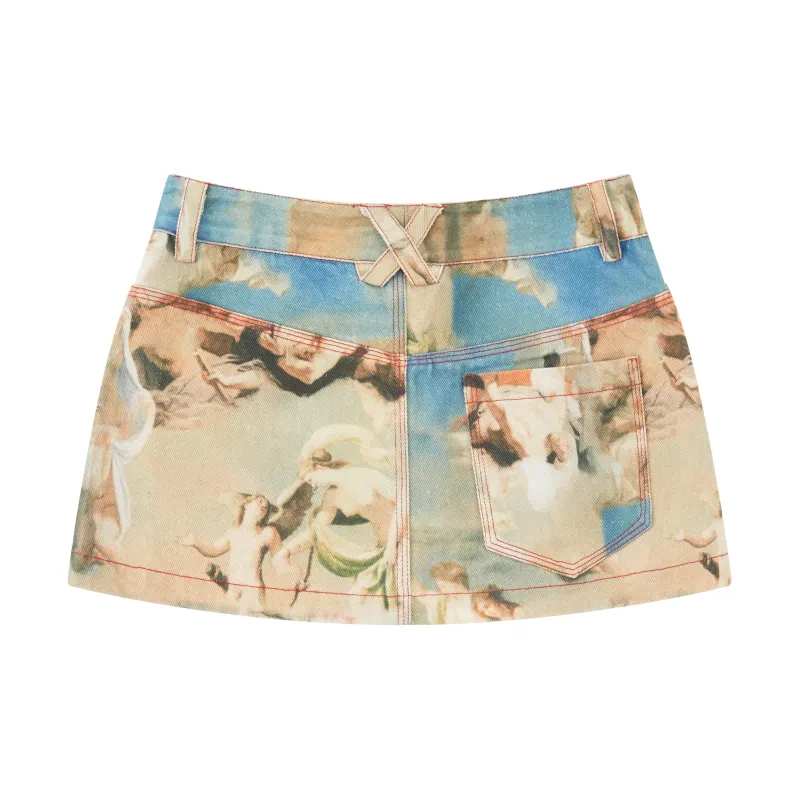 RUNTOTHEFUTURE Casual Short Skirts Women's Paris Portrait-1