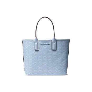 MICHAEL KORS Polyester Tote Bag, Shopping Bag, Shoulder Bag, Handbag Trumpets Women's Light Blue