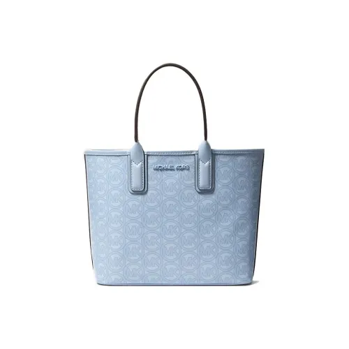 MICHAEL KORS Polyester Tote Bag, Shopping Bag, Shoulder Bag, Handbag Trumpets Women's Light Blue