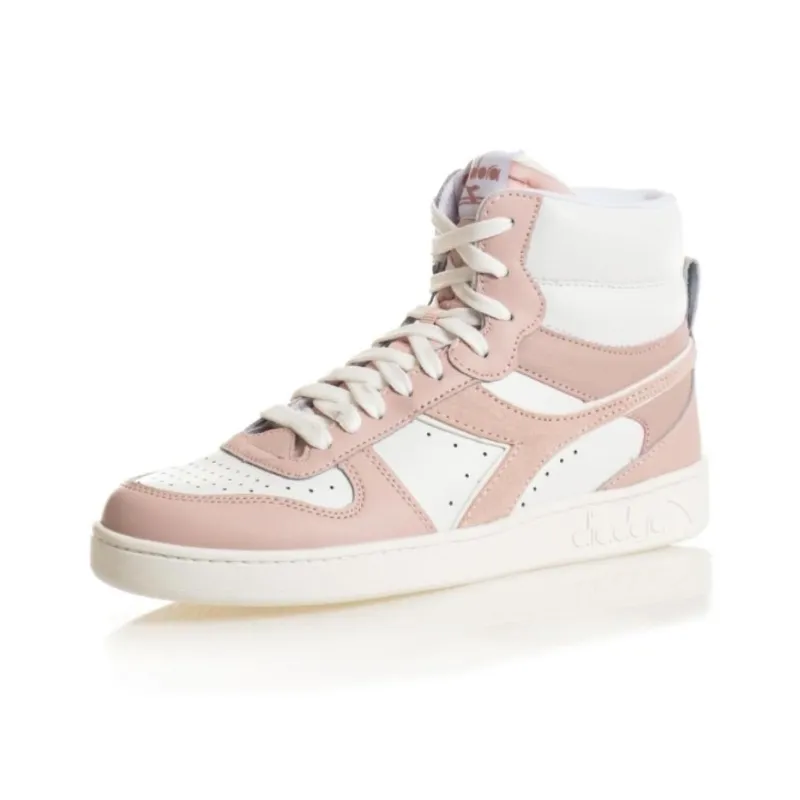 diadora Women's Magic Basket Mid 'Peach Whip White'-3