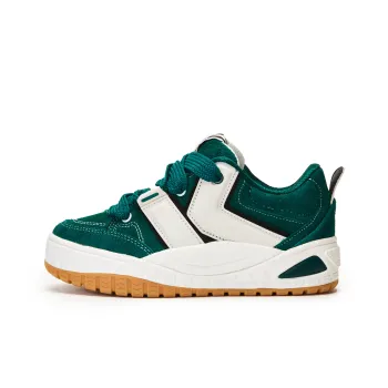 Kappa Coverage Anti Slip And Wear Resistant Mid Top Skateboard Shoes Unisex Green White