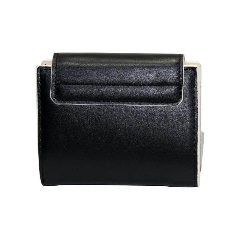 DIESEL Leather Card Holder, Wallet Small Size Unisex Black-3