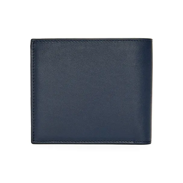 LOEWE Satin Cow Leather Wallet Men's Dark Marine Blue-1