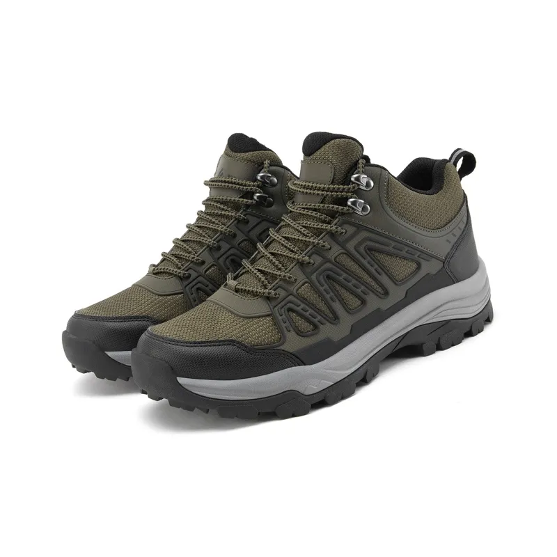 WALKSOUL Hiking / Trekking Shoes Men Mid Top Green-13