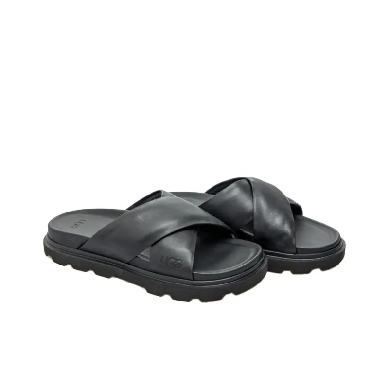 UGG Capitola Cross Slide Sandal Black-2