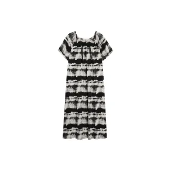 Sha Qian Nightgown Summer Women's Black