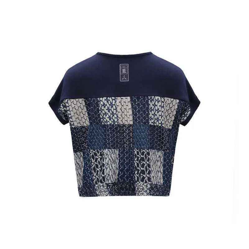 LI NING 1990 Blue Series T Shirt Women's Dark Iris Blue-1