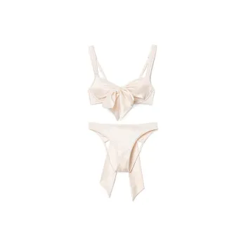 Victoria's Secret PINK ADORE ME Gynger Plunge Bra/Gardenia Underwear Set Women's White