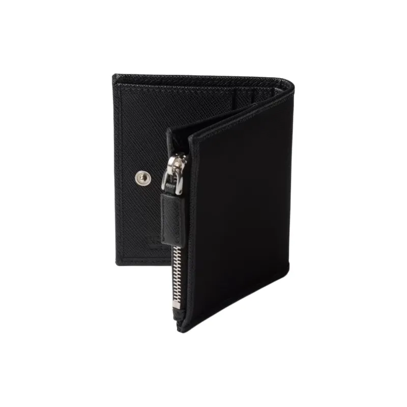 PRADA Recycled Nylon Wallet Small Size Men's Black-3