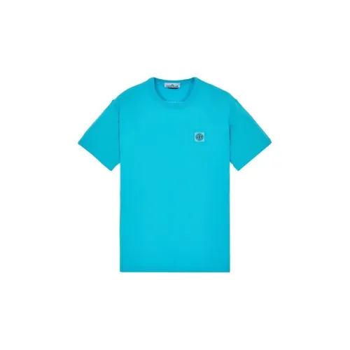 STONE ISLAND SS23 T-Shirts Unisex Fluorescent Blue