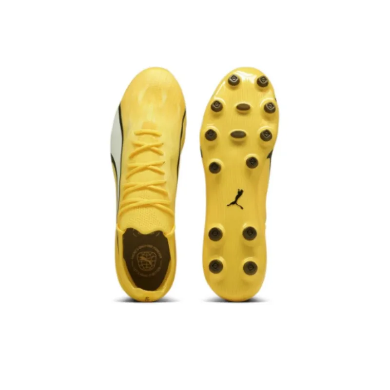PUMA Ultra Ultimate AG Short Rubber Studs HG Short Rubber Studs Slip Resistant Soccer Shoes Men's Yellow-3