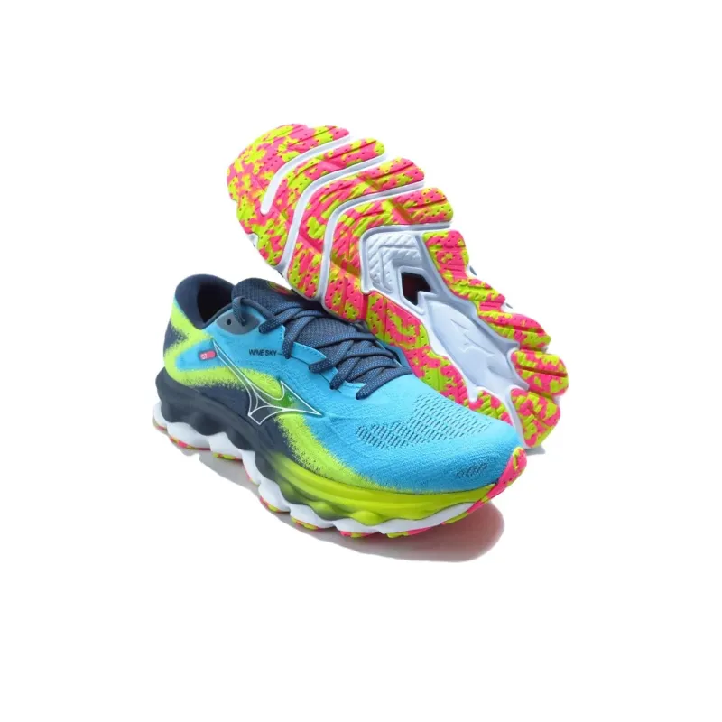 Mizuno Wave Sky 7 'Jet Blue Bolt 2 Neon'-4