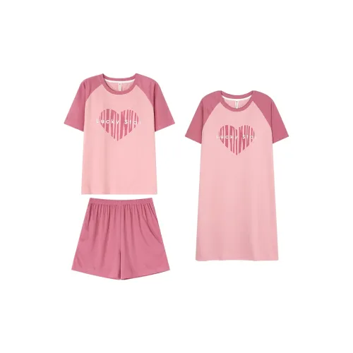 Follow The United States Pajama Set Without Pads Style Women's Fuchsia